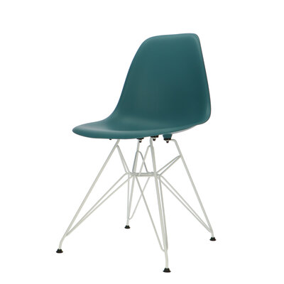 POPfurniture POP Chair DSR White Base Petrol Blue POP Chair DSR White Base Petrol Blue