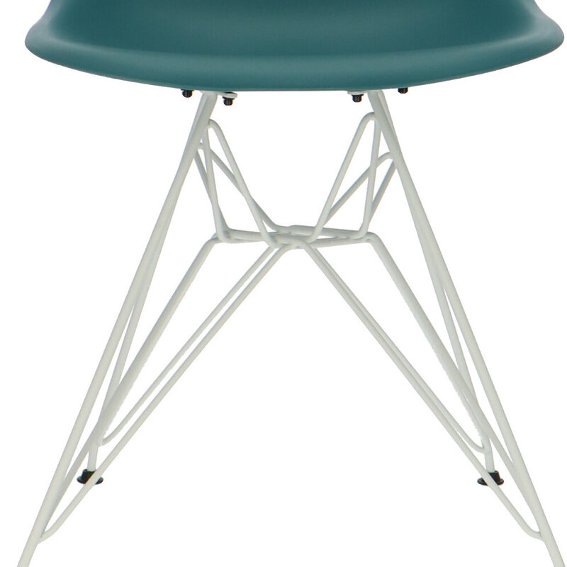 POPfurniture POP Stol DSR Vit Bas Bensinblå