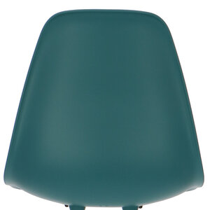 POPfurniture POP Chair DSR White Base Petrol Blue