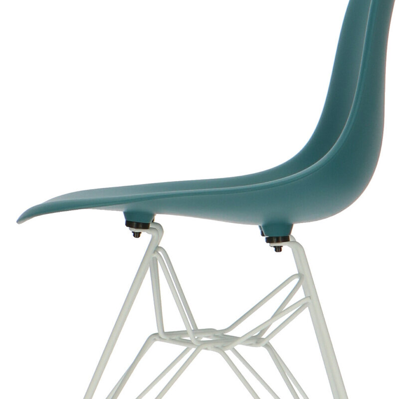 POPfurniture POP Stol DSR Hvid Chassis Benzinblå