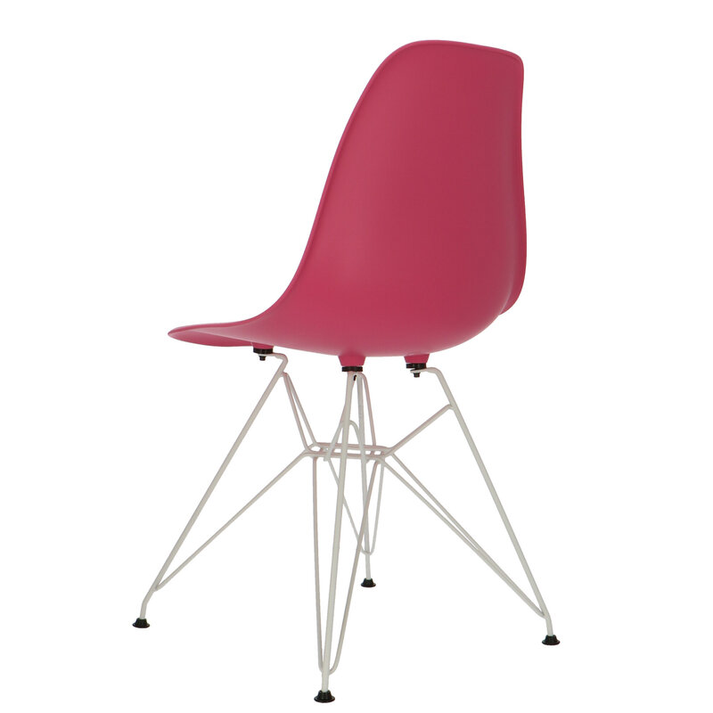 POPfurniture POP Stuhl DSR Weißes Untergestell Rosa