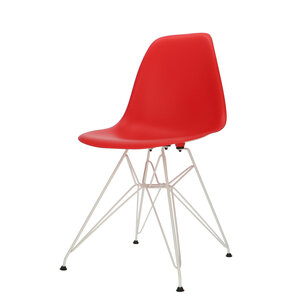 POPfurniture POP Stol DSR Vit Bas Röd POPfurniture POP Stol DSR Vit Bas Röd