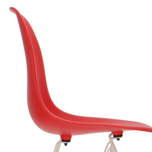 POPfurniture POP Chair DSR White Base Red
