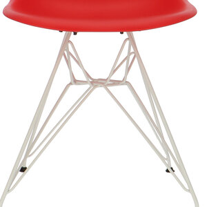 POPfurniture POP Chair DSR White Base Red