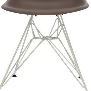POPfurniture POP Chair DSR White Base Taupe