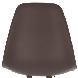 POPfurniture POP Stuhl DSR Weißes Untergestell Taupe