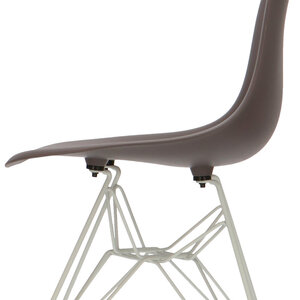 POPfurniture POP Stol DSR Hvid Chassis Taupe