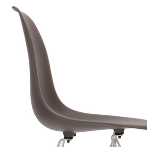 POPfurniture POP Stol DSR Hvid Chassis Taupe