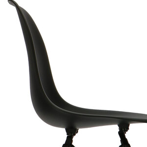POPfurniture POP Chair DSW Dark Base Black