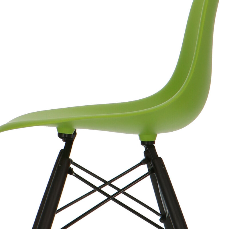 POPfurniture POP Stuhl DSW dunkles Untergestell Grün