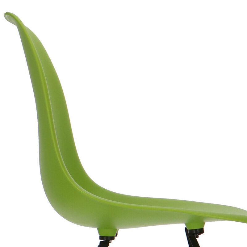 POPfurniture POP Stuhl DSW dunkles Untergestell Grün