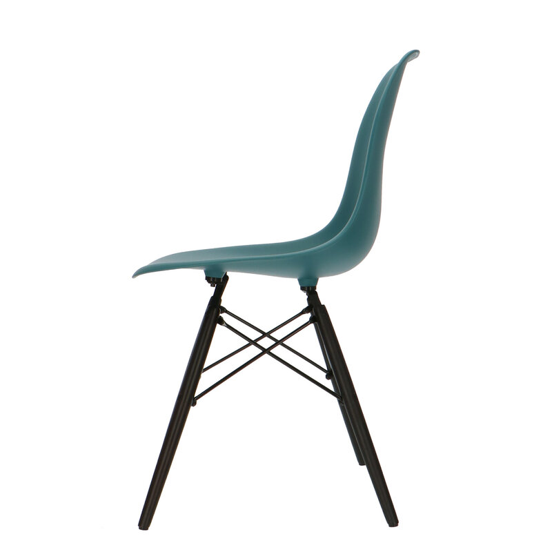 POPfurniture POP Stuhl DSW dunkles Untergestell Petrolblau