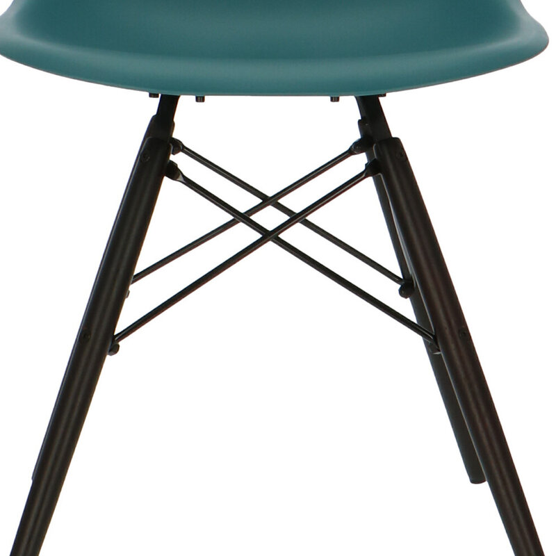 POPfurniture POP Stuhl DSW dunkles Untergestell Petrolblau