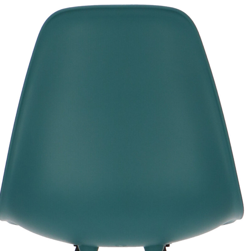 POPfurniture Chaise POP DSW Base Sombre Bleu Petrole