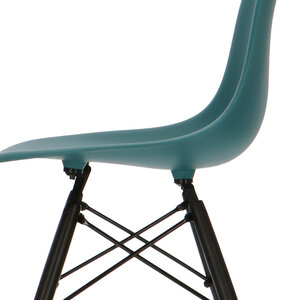 POPfurniture Chaise POP DSW Base Sombre Bleu Petrole