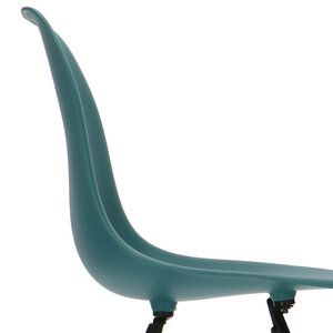 POPfurniture POP Stuhl DSW dunkles Untergestell Petrolblau