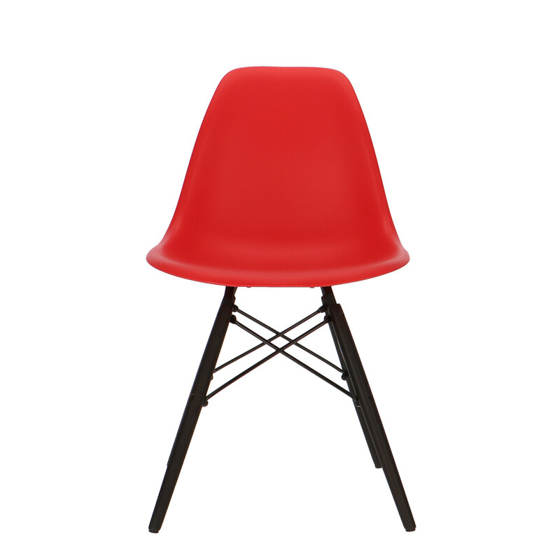 POPfurniture Chaise POP DSW Base Sombre Rouge