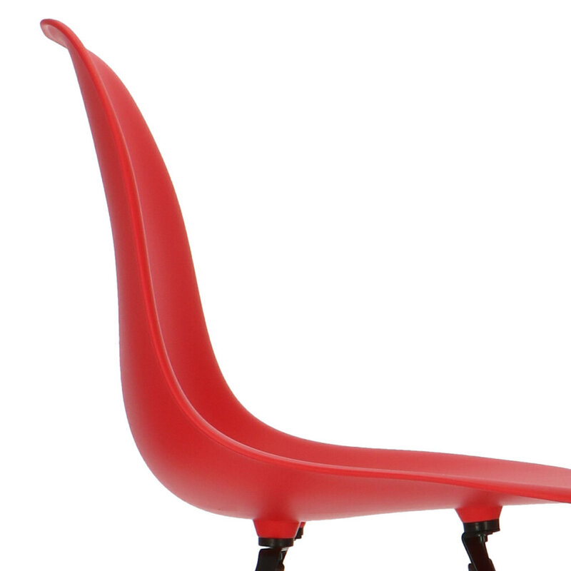 POPfurniture POP Stol DSW Mørkt Chassis Rød