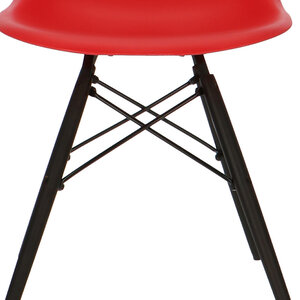 POPfurniture POP Chair DSW Dark Base Red