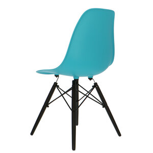 POPfurniture Chaise POP DSW Base Sombre Turquoise