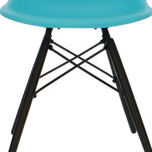 POPfurniture Chaise POP DSW Base Sombre Turquoise