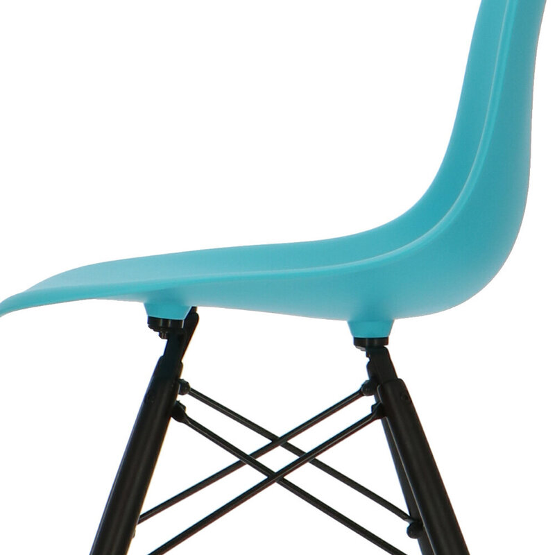 POPfurniture POP Chair DSW Dark Base Turquoise