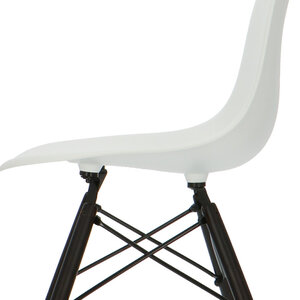 POPfurniture Chaise POP DSW Base Sombre Blanc