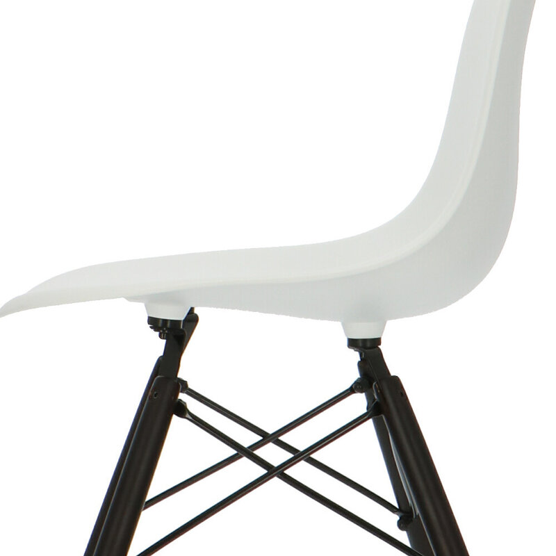 POP Stol DSW Mørkt Chassis Hvid POPfurniture POP Stol DSW Mørkt Chassis Hvid