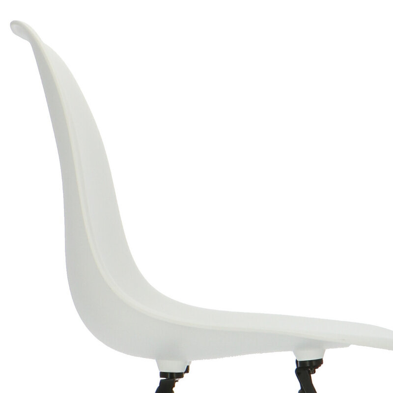 POPfurniture Chaise POP DSW Base Sombre Blanc