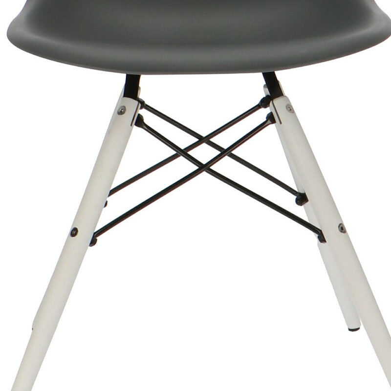 POPfurniture POP Stol DSW Hvid Chassis Anthracite