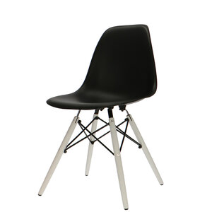 POPfurniture POP Stuhl DSW Weißes Untergestell Schwarz