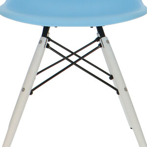 Chaise POP DSW Pieds Blancs Bleu POPfurniture Chaise POP DSW Pieds Blancs Bleu