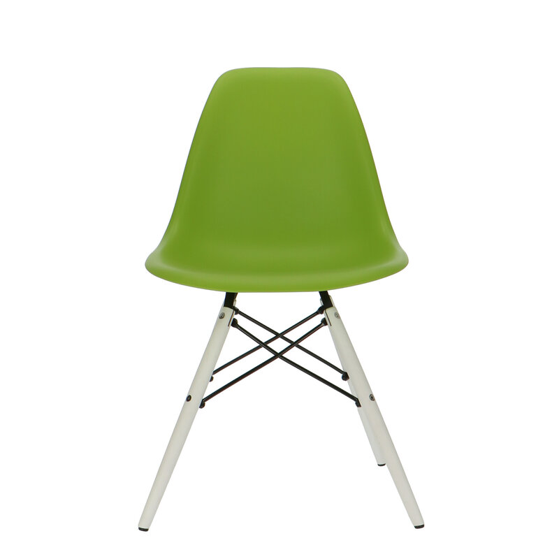 POPfurniture POP Stol DSW Hvid Chassis Grøn