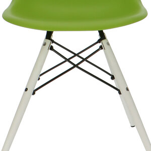 POPfurniture Chaise POP DSW Pieds Blancs Vert