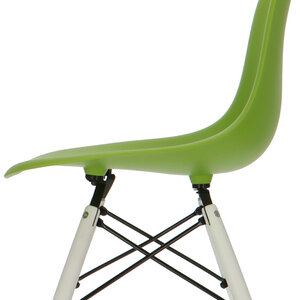 POPfurniture Chaise POP DSW Pieds Blancs Vert