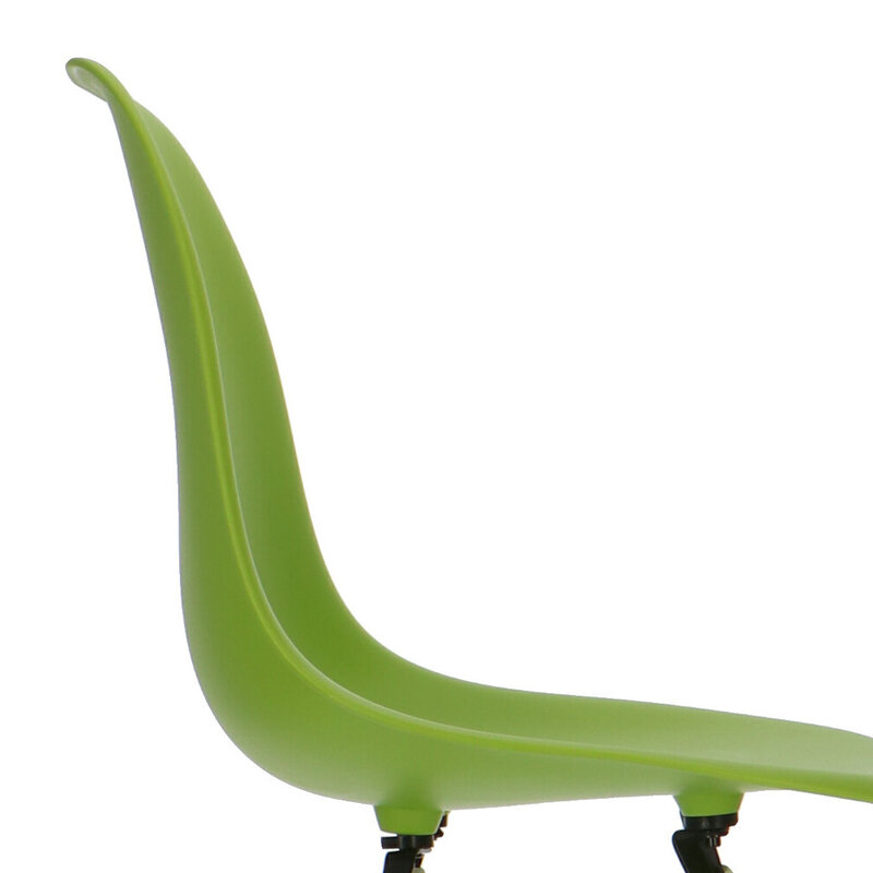 POPfurniture Chaise POP DSW Pieds Blancs Vert
