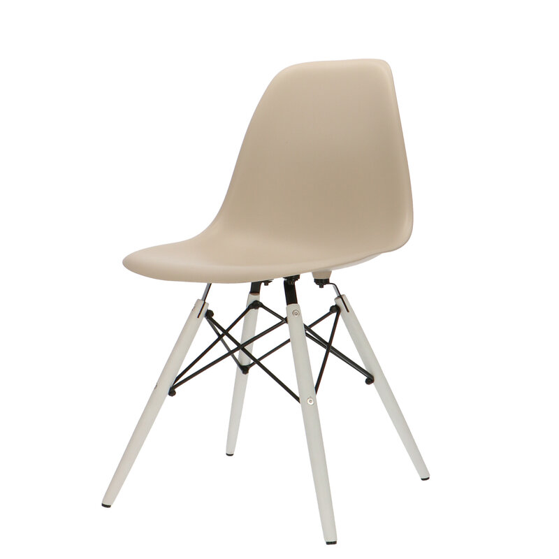 Chaise POP DSW Pieds Blancs Greige POPfurniture Chaise POP DSW Pieds Blancs Greige