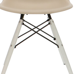 Chaise POP DSW Pieds Blancs Greige POPfurniture Chaise POP DSW Pieds Blancs Greige