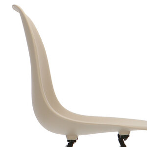 POPfurniture POP Stuhl DSW Weißes Untergestell Greige