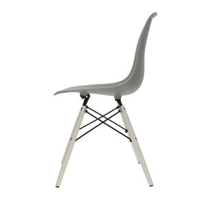 POPfurniture Chaise POP DSW Pieds Blancs Gris