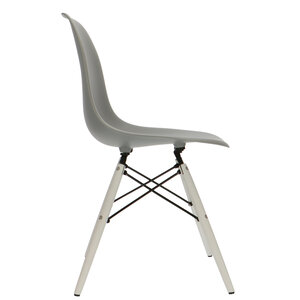 POPfurniture POP Stol DSW Hvid Chassis Grå