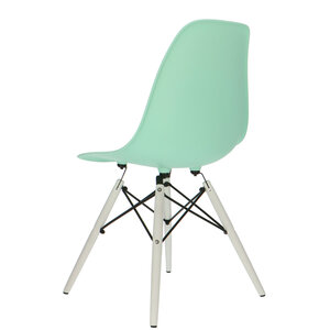 POPfurniture POP Stol DSW Vit Bas Mintgrön