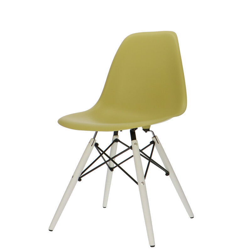 POPfurniture POP Chair DSW White Base Olive Green