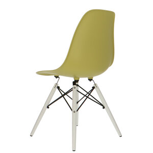 POPfurniture POP Chair DSW White Base Olive Green