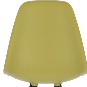 POPfurniture POP Stol DSW Vit Bas Olivgrön