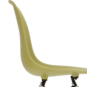 POPfurniture POP Stol DSW Hvid Chassis Olivengrøn