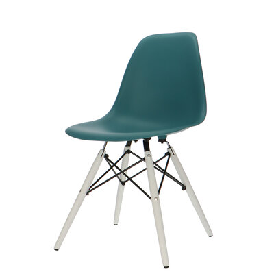 POPfurniture POP Chair DSW White Base Petrol Blue POP Chair DSW White Base Petrol Blue