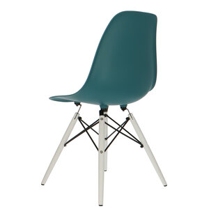 POPfurniture POP Stol DSW Vit Bas Bensinblå