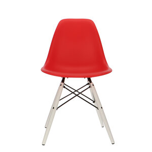 Chaise POP DSW Pieds Blancs Rouge POPfurniture Chaise POP DSW Pieds Blancs Rouge
