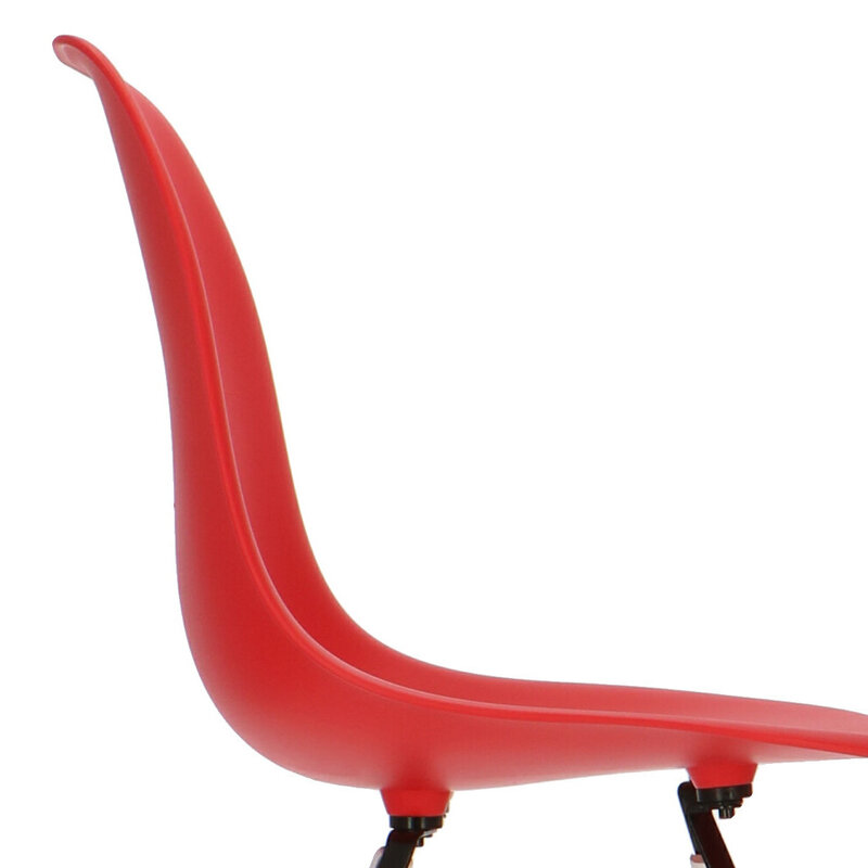 Chaise POP DSW Pieds Blancs Rouge POPfurniture Chaise POP DSW Pieds Blancs Rouge